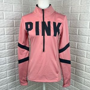 PINK Victoria's Secret Ultimate Athletic Jacket Womens Size Sm 1/2 Zip Sz Sm